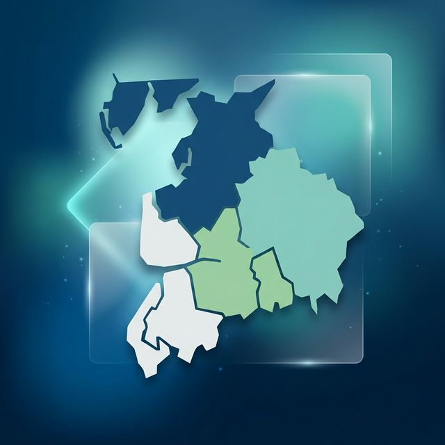 Stylized Map of Lancashire and South Cumbria